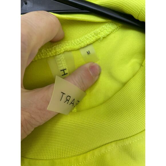 Neon Half Heart Set 2-Piece Bright Yellow Green GUC Women's Medium - Picture 6 of 7